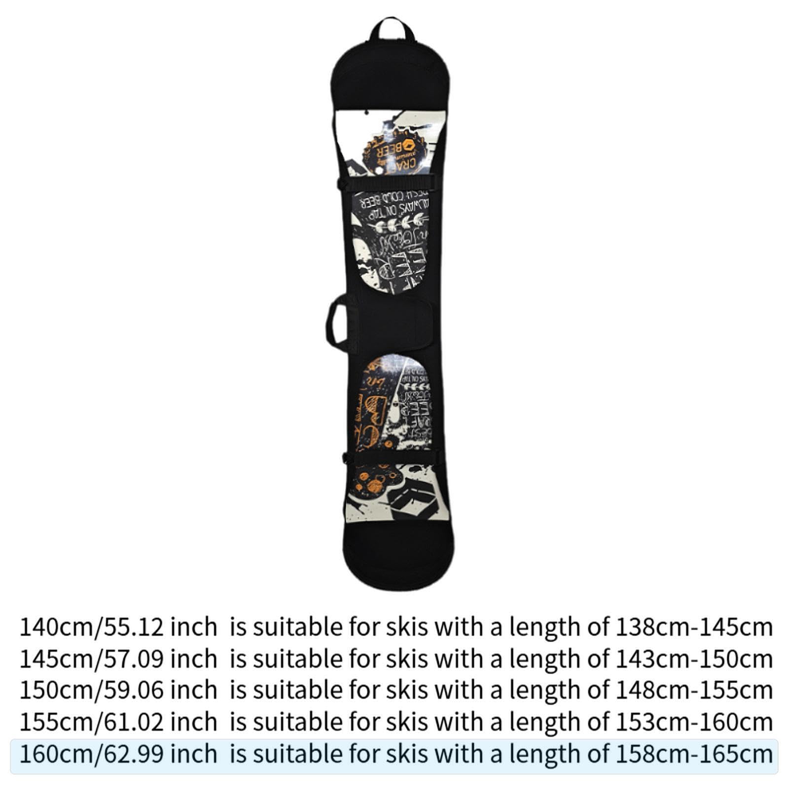 harayaa Custodia per Snowboard Custodia per Snowboard Borsa per Snowboard Zaino Resistente all'Usura Sbr Neoprene Copri tavola per Borsa da per Donna