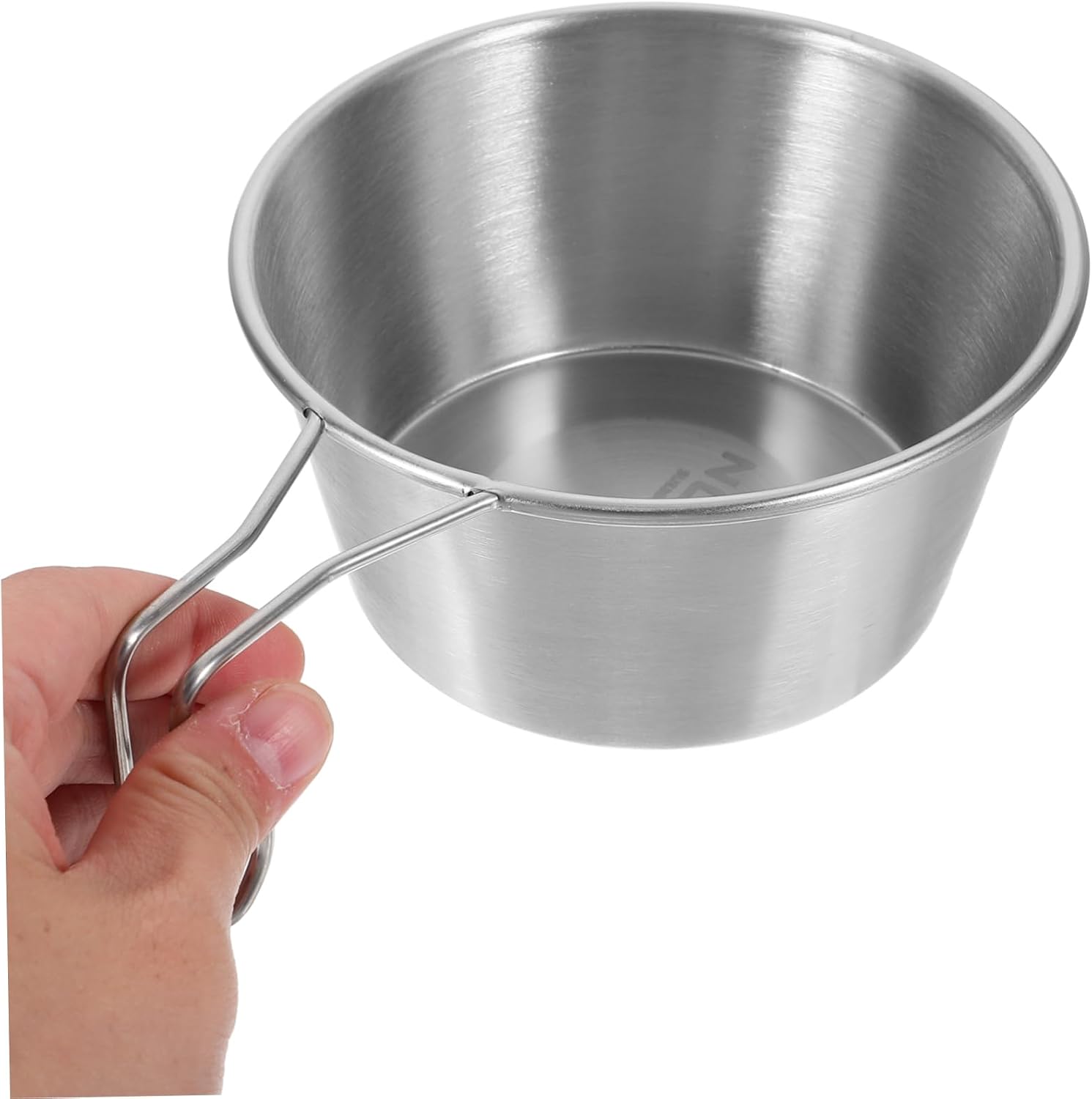 Toddmomy Stainless Steel Camping Bowl Handle Outdoor Serving Dish for Ramen Soup and Salad Portable and Break Resistant for Hiking and Picnics Easy to Clean and Reusable