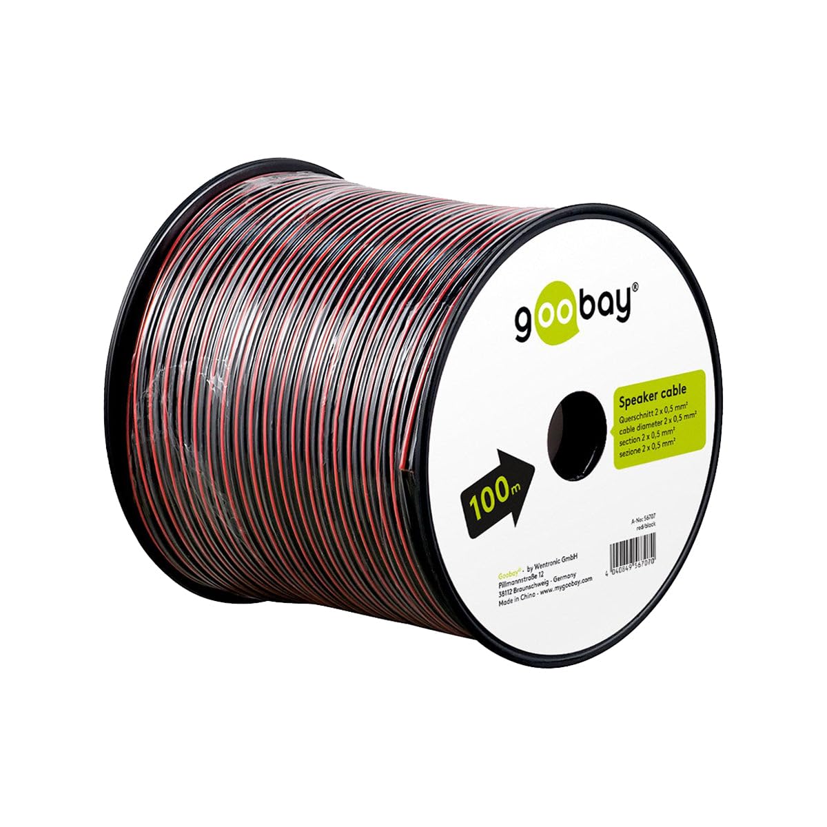 Altavoz Cable Rojo/Negro CCA, 100 m