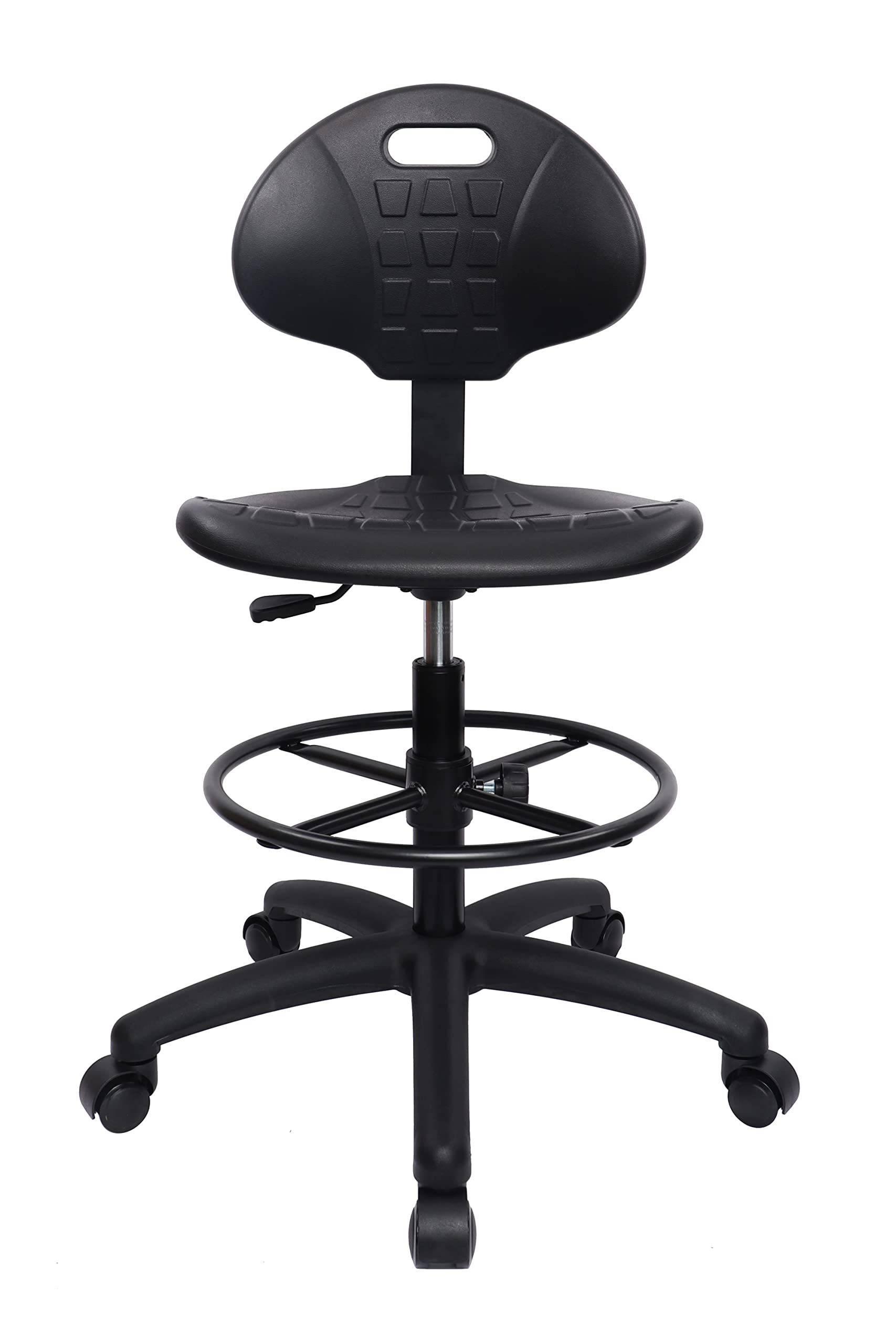 TAKE UR SEAT® Deluxe Heavy Duty Drafting Lab Stool Chair, 18'' Adjustable Footring, 10'' Adjustable Height, 450 lb Seat Capacity, Use in Lab, Workshop