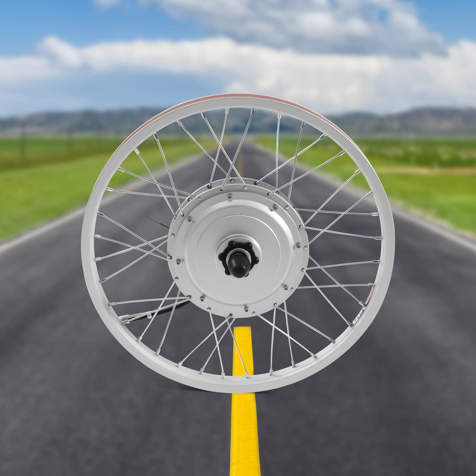 28 Zoll 48 V 1000 W Elektrofahrrad-Umrüstsatz, Daumensteuerung für Geschwindigkeitsregelung, Sechsloch-Scheibenbremse