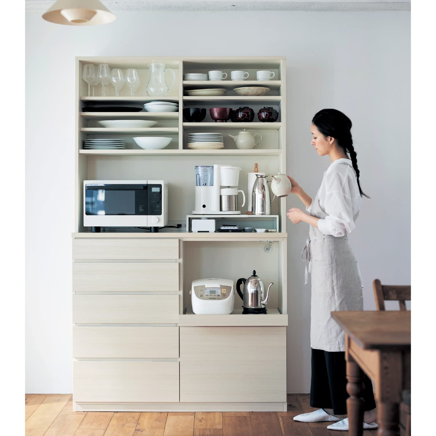 Amazon | [ベルメゾン] レンジボード コの字ラック 伸縮 スタッキング