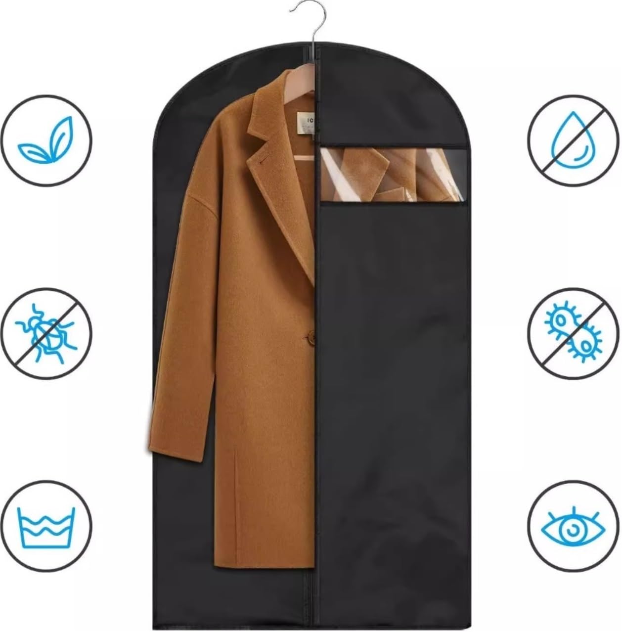 Copriabiti Confezione Da 10 Borse Porta Abiti Da 40'' E 47'' Per Viaggi E Abbigliamento, Per Riporre Abiti, Camicie, Costumi, Copri Abiti Appesi Borsa Porta Abiti