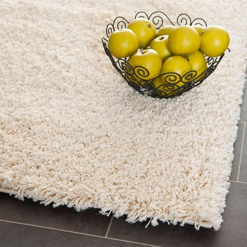 Image of SAGON Anti-Skid Shaggy Carpet Rug for Home | Ultra-Soft Plush Floor Mat for Living Room & Bedroom | Non-Slip, High-Density, Cozy Luxury Decor| 8 x 10 Feet Ivory