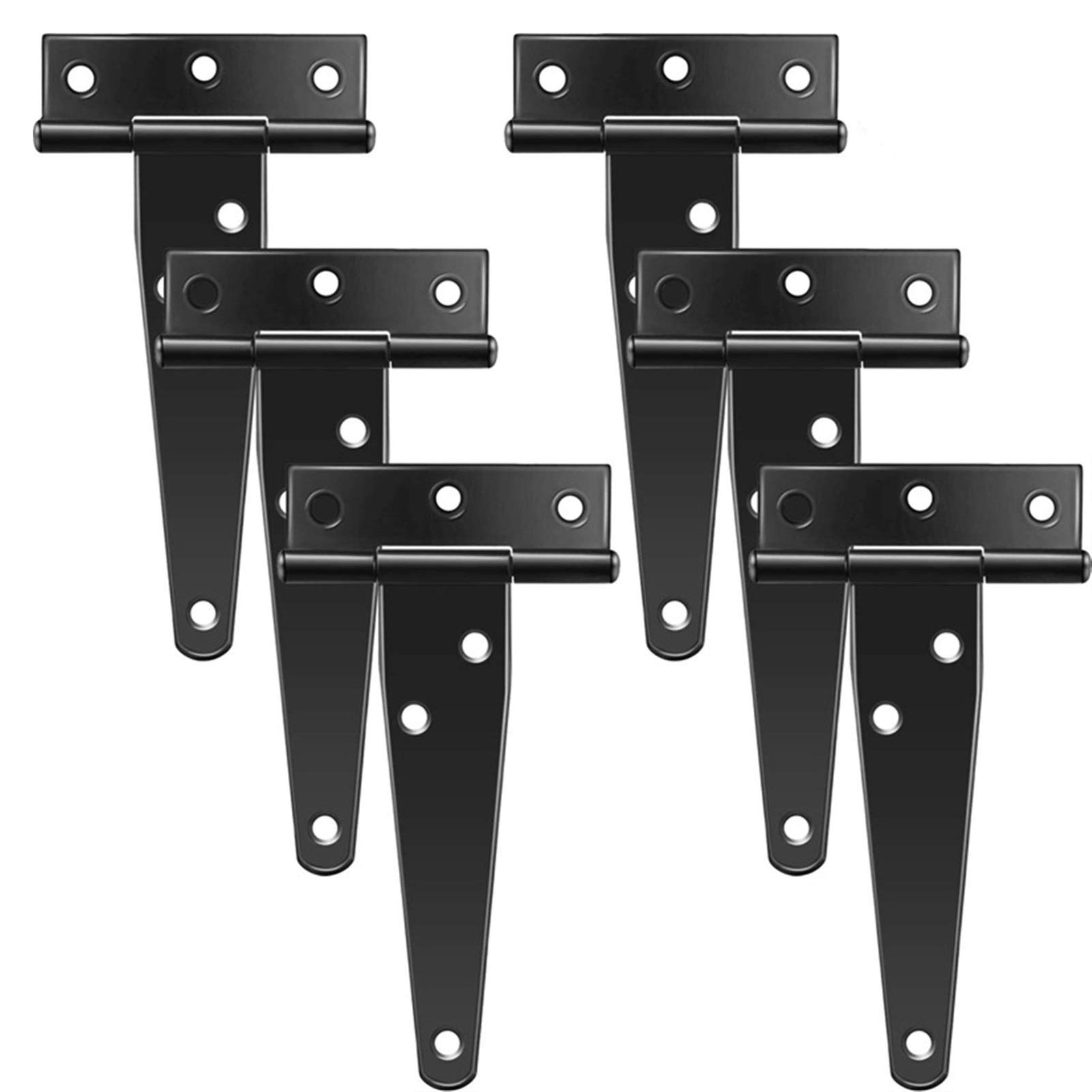 6pcs 4 Inch T Hinges Antique Hinges Rustproof Door Black Hinges Window Fence Decoration Hardware Accessories Materials