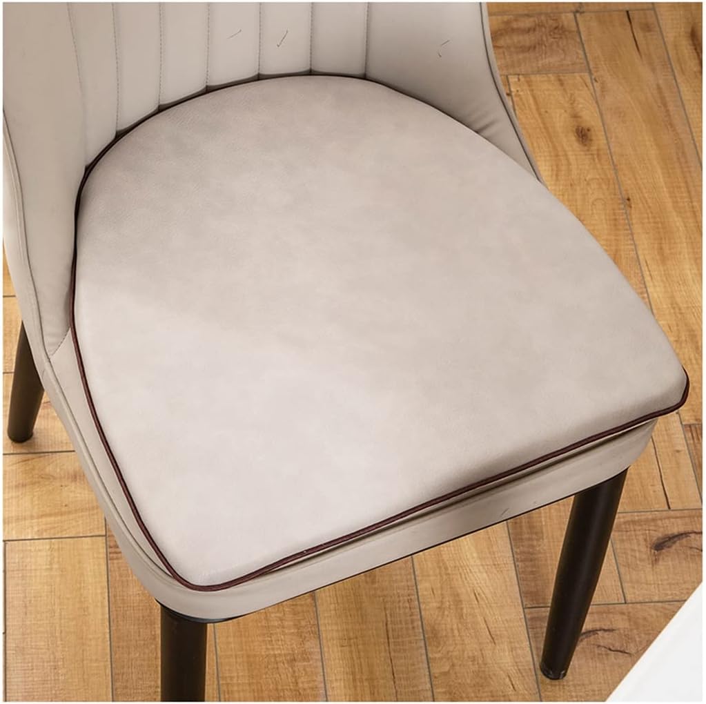 ETULLE PU Leather Dining Chair Cushions, Waterproof U-Shaped Kitchen Chair Cushions, Kitchen Seat Cushions for Dining Chairs, Non-Slip Rubber Backing (Color : Grey, Size : 41cm*44cm)