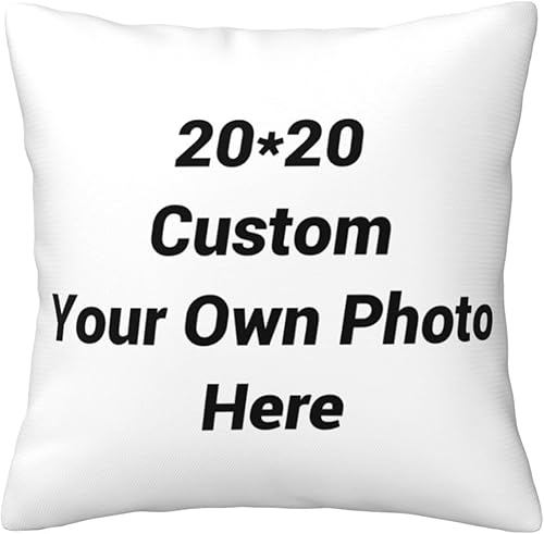 Funda de almohada personalizada, diseño de fotos o texto, funda de cojín impresa de dos lados, almohada personalizada para fotos de mascotas,