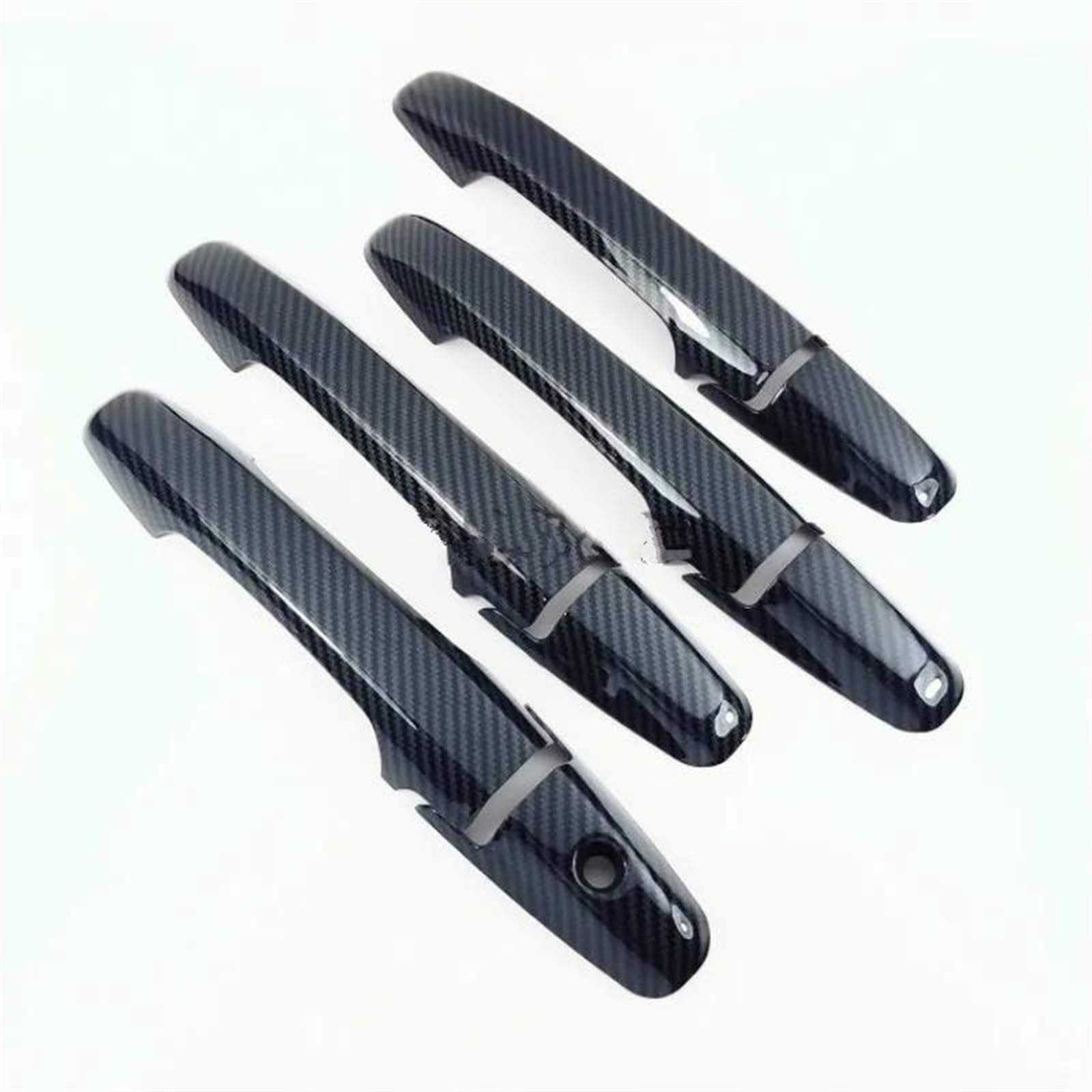 Kjhopy Carbon Fiber Chrome Car Door Handle Cover Trim Sticker For Crv Cr-V 2007 2008 2009 2010 2011 Exterior Door Handle(Carbon Fiber)