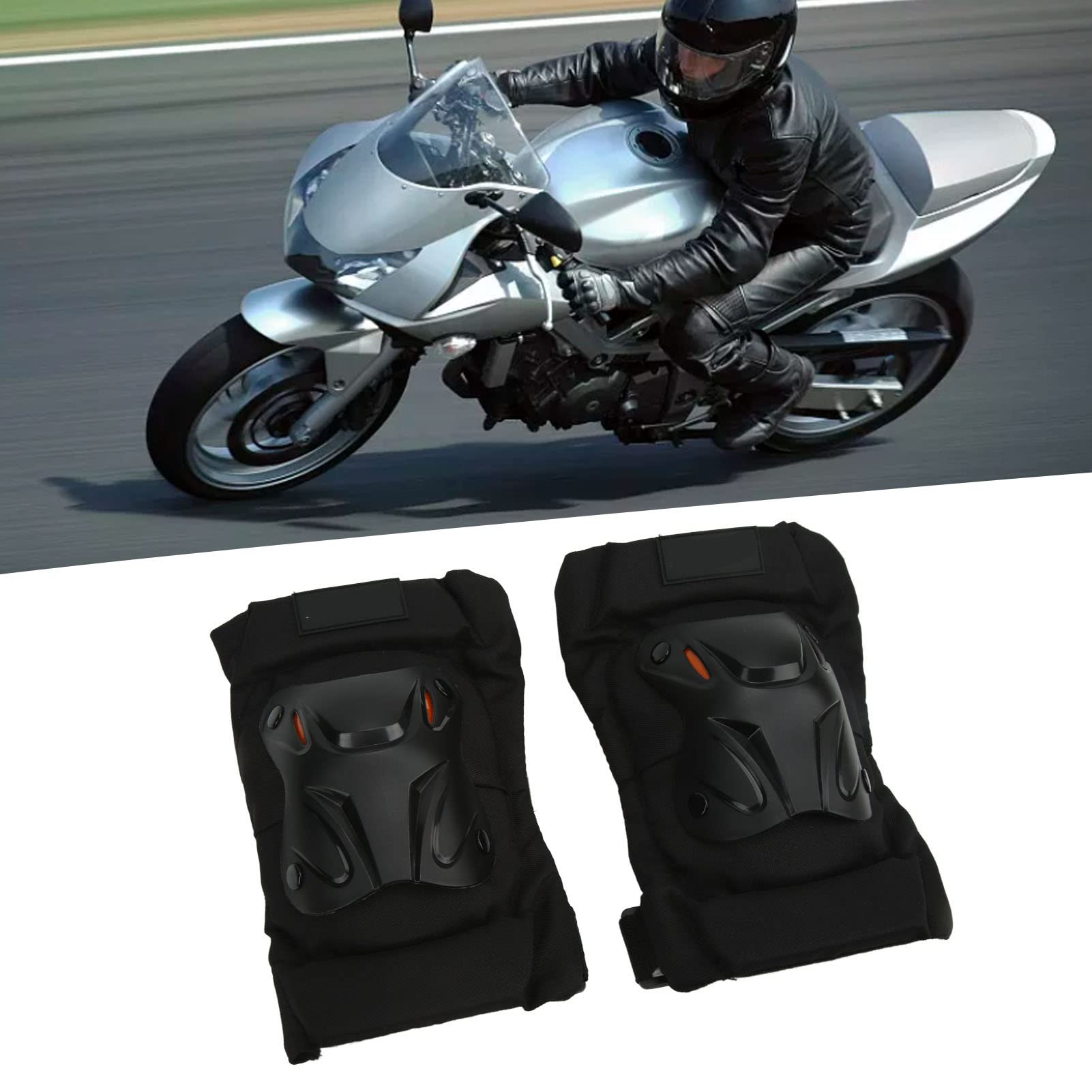 Aramox Protector de Codo de Motocicleta, 2 Piezas Protector de Codo de Motocicleta Engrosado Anticolisión Equipo de Seguridad de Conducción de Alta Resistencia para Scooter