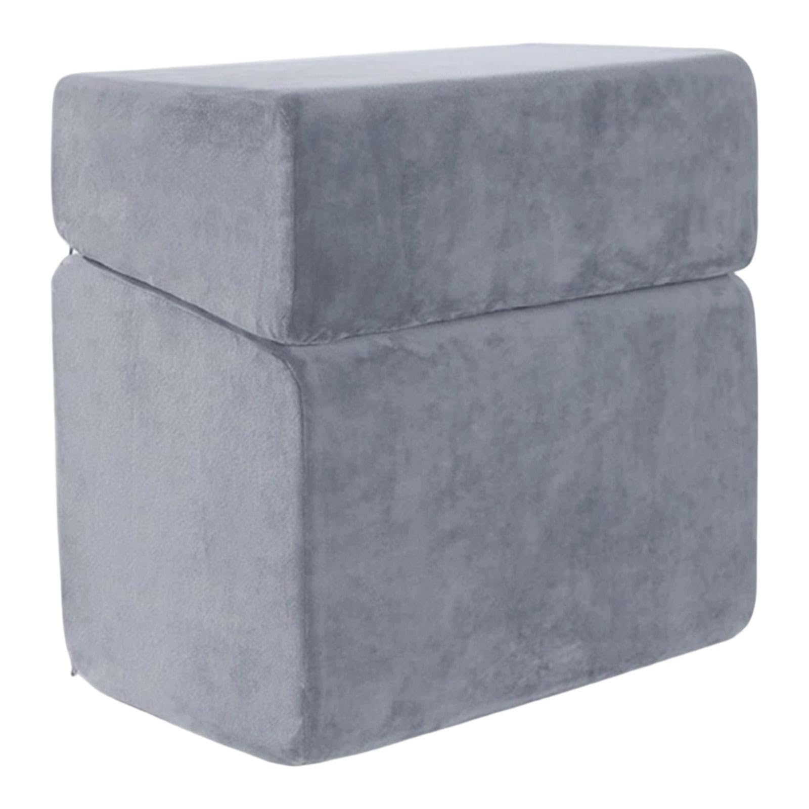 Poggiapiedi da Scrivania Regolabile in Altezza (17" x 11" x 17") con Rivestimento Lavabile, Grigio
