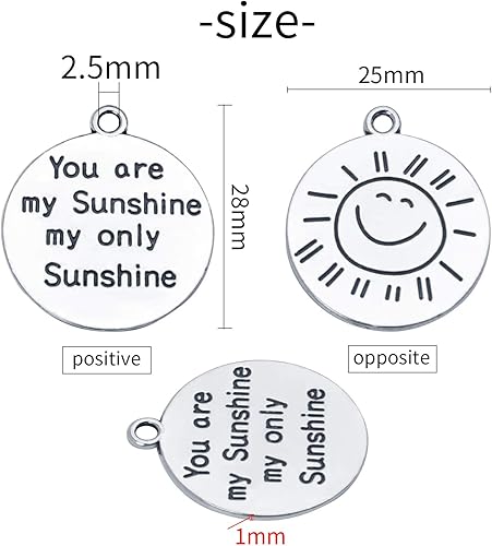 Miniatura 4 de Aylifu Dijes inspiradores con palabras, 30 piezas de colgantes de letras grabadas con mensaje grabado, cuentas de suministros de manualidades,