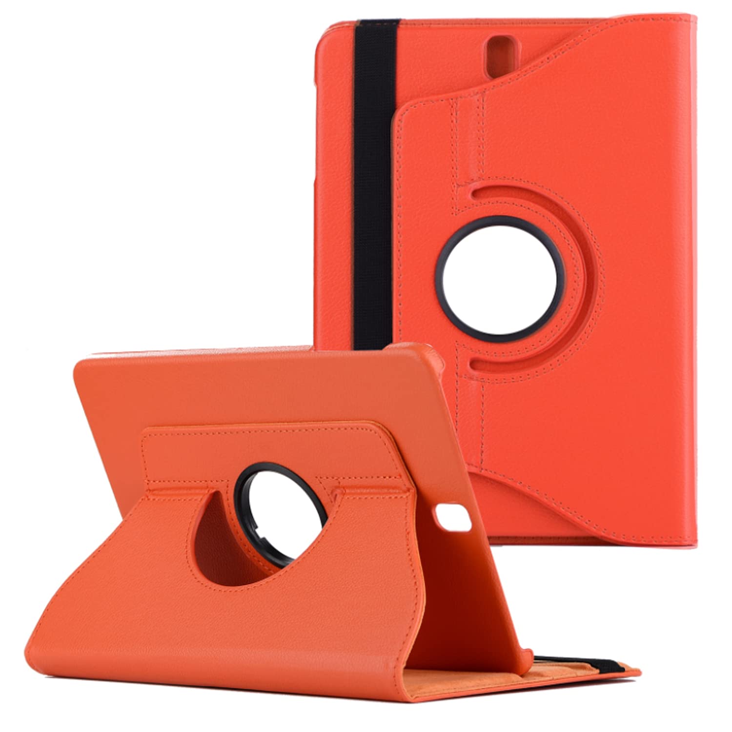 CHSTLSCase for Galaxy Tab E 9.6 (2015), PU Leather 360 Degree Rotating Stand Smart Protection Cover for Samsung Galaxy Tab E 9.6 inch/SM-T560 SM-T561 SM-T567 SM-T560NU SM-T560NZ - Orange