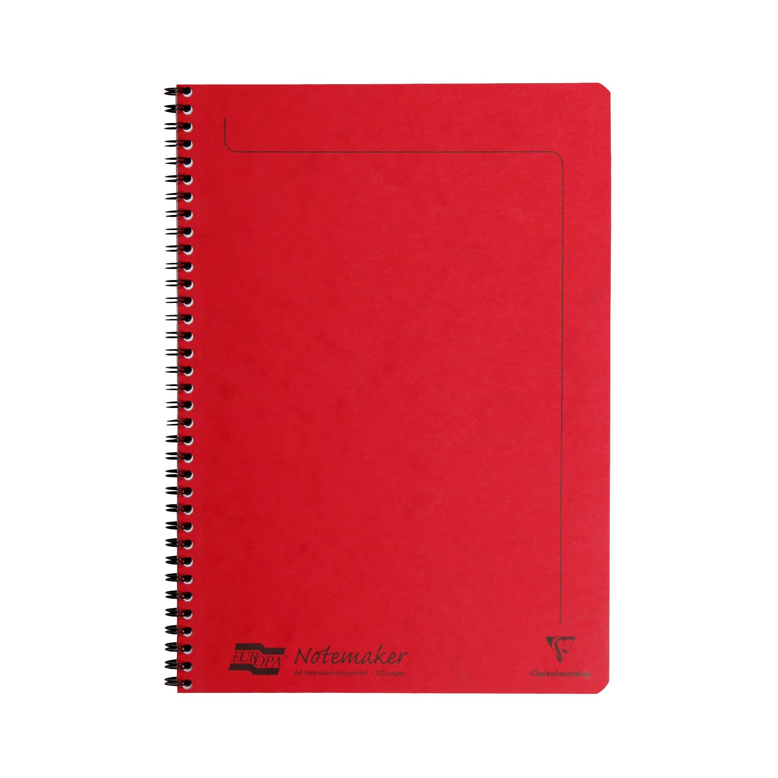 Red A4 Lined Wirebound Notebook