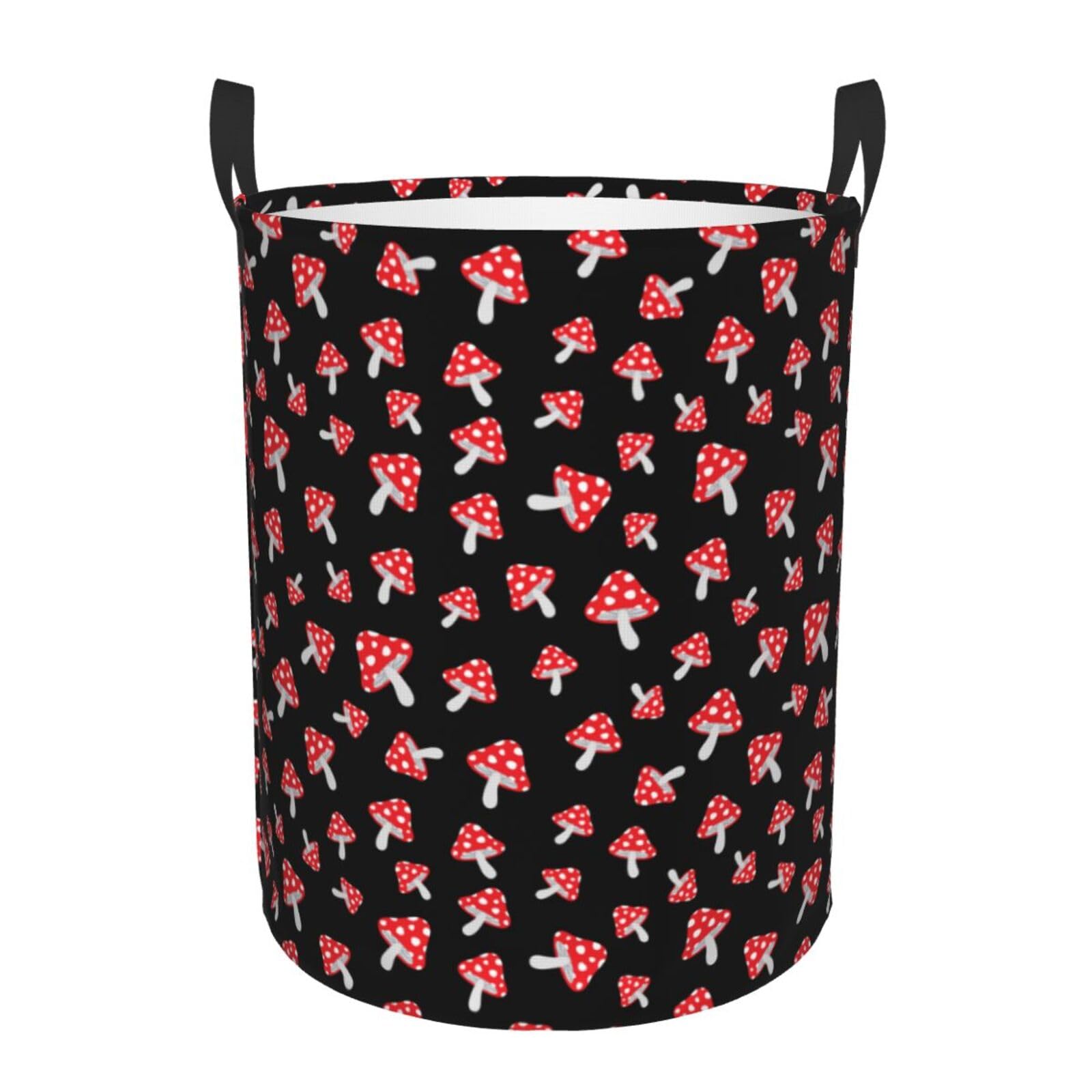 Laundry Basket Cute Mushrooms Laundry Hamper Waterproof Idea Hampers Large Collapsible Baskets with Handle Suitable for Bedroom Bathroom Utility Room Kitchen