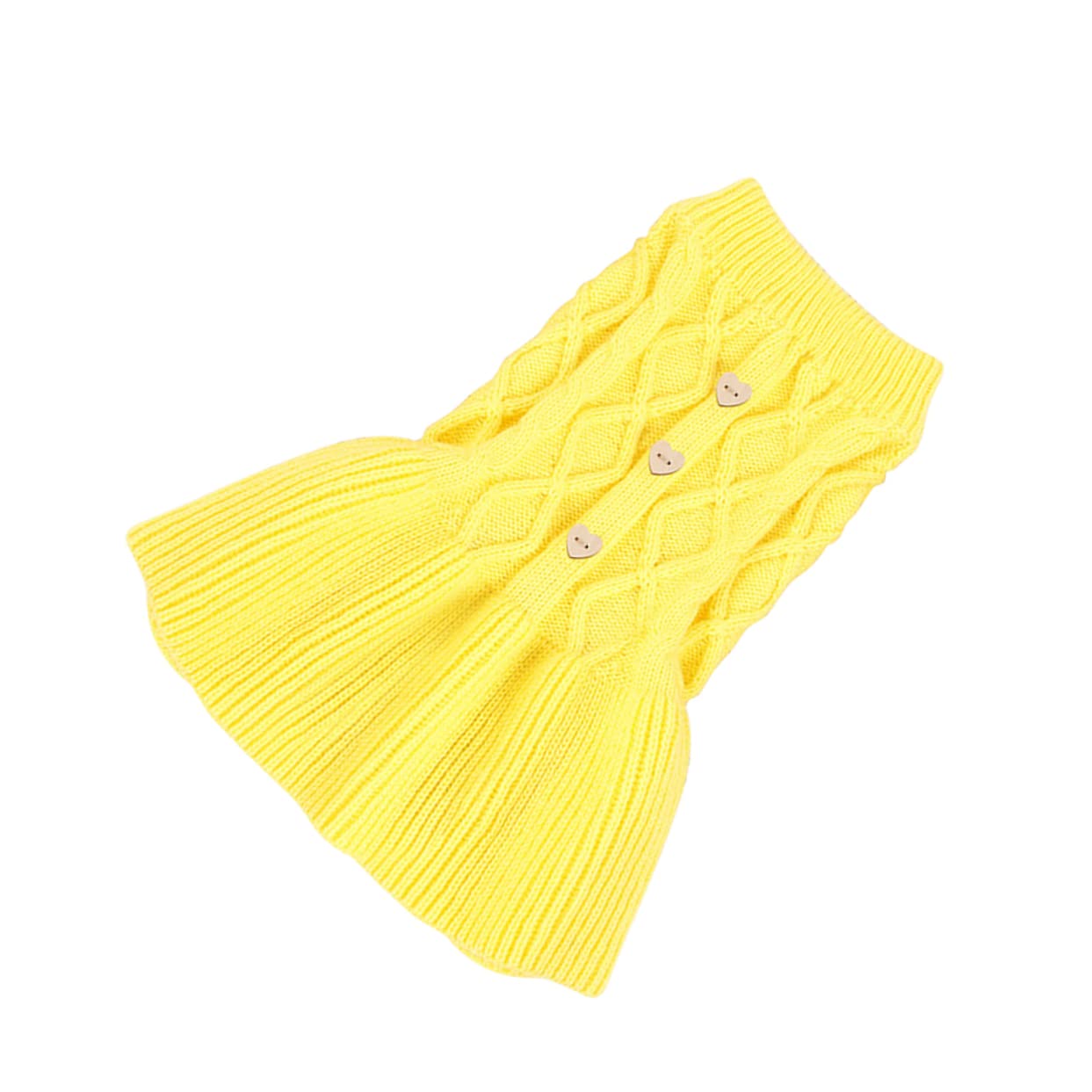 Pull pour chien et chat vêtement printemps laine jaune XXS confortable pour animaux