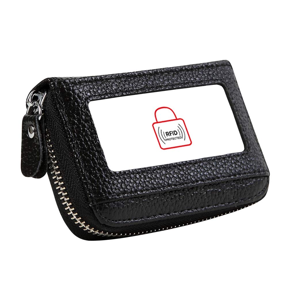 Women's RFID Blocking 12 Slots Credit Card Holder Leather Accordion Wallet