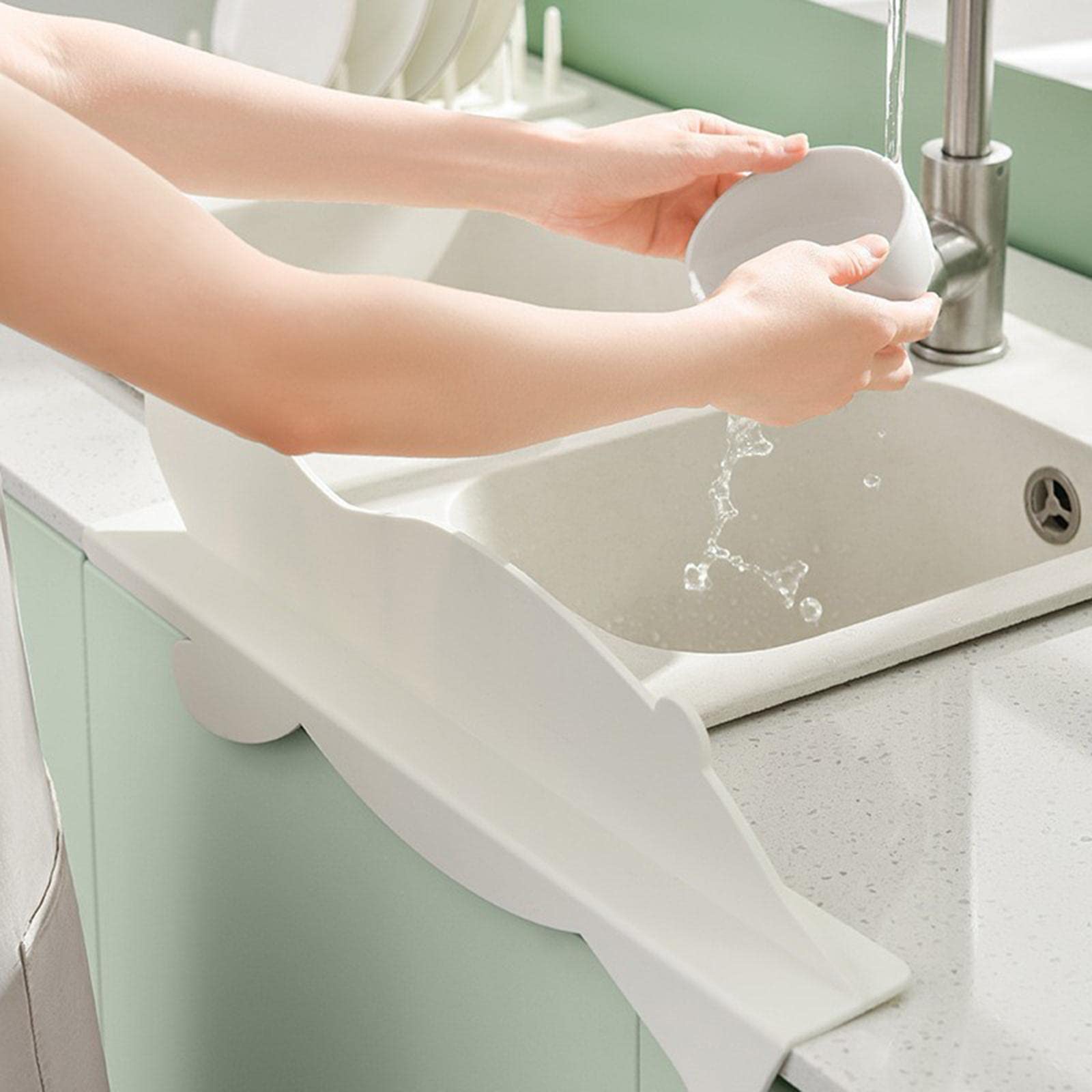 Cucina Bagno Deflettore Lavello Splash Guard Strumento Portatile Water Splashproof Blue Cloud