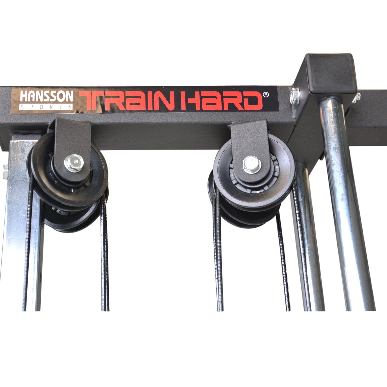 TrainHard Station d'entraînement de Force avec LAT Machine, câbles et Tourelle de Traction pour Fixation Murale