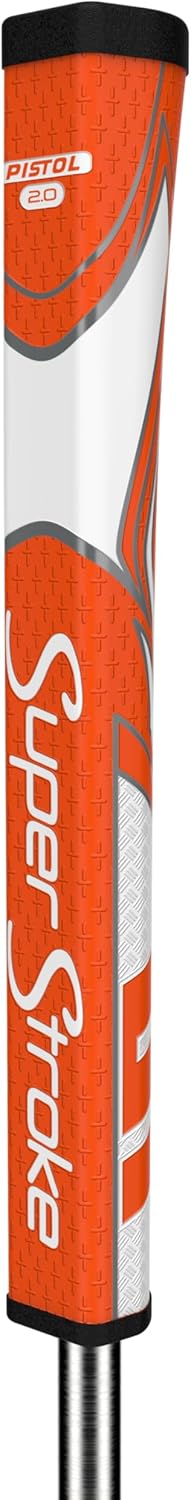 SuperStroke Zenergy Pistol Golf Putter Grip with No Taper Enhanced SPYNE Technology, New Multi-Zone Texturing and Tech-Port