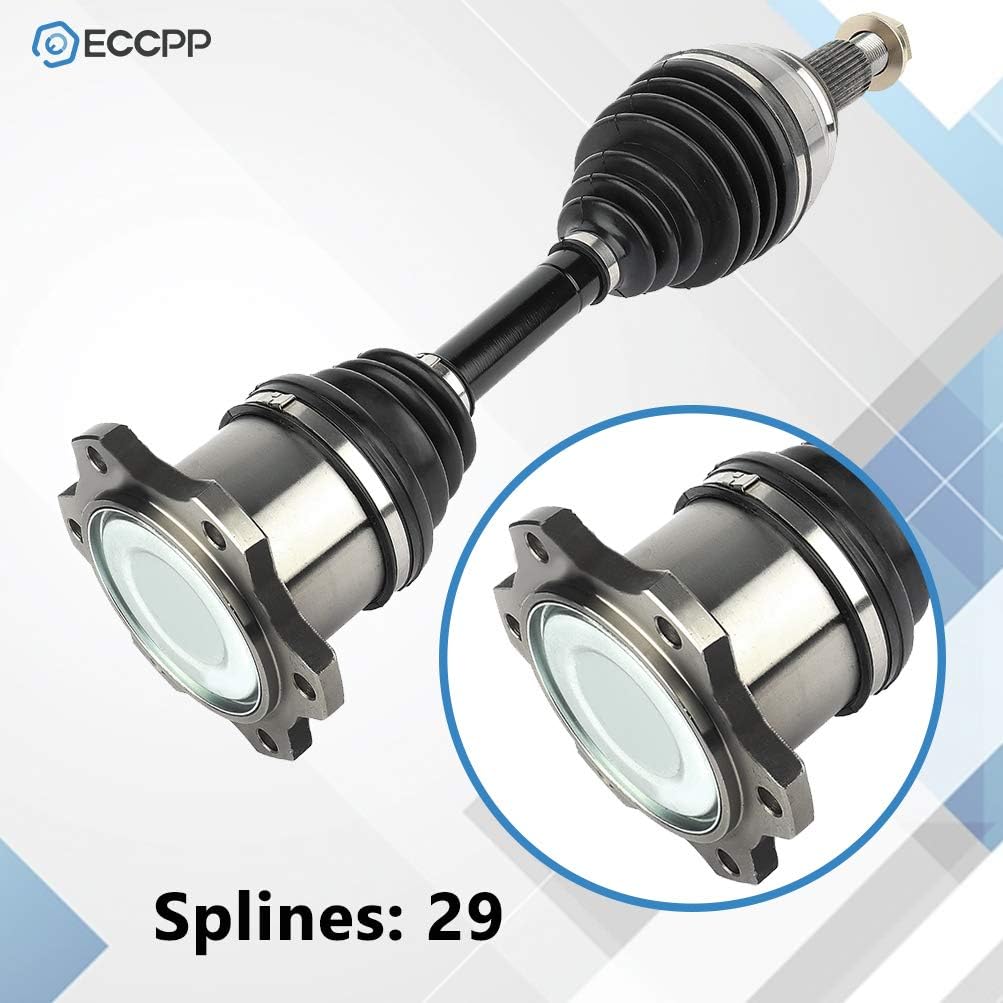 ECCPP CV Axle Drive Shafts Assembly Replacement for 2002-2007 for Chevrolet for GMC Suburban Silverado 1500 Avalanche Yukon XL Sierra 1500 Escalade ESV EXT 5.3L 6.0L 6.2L 4.3L 4.8L