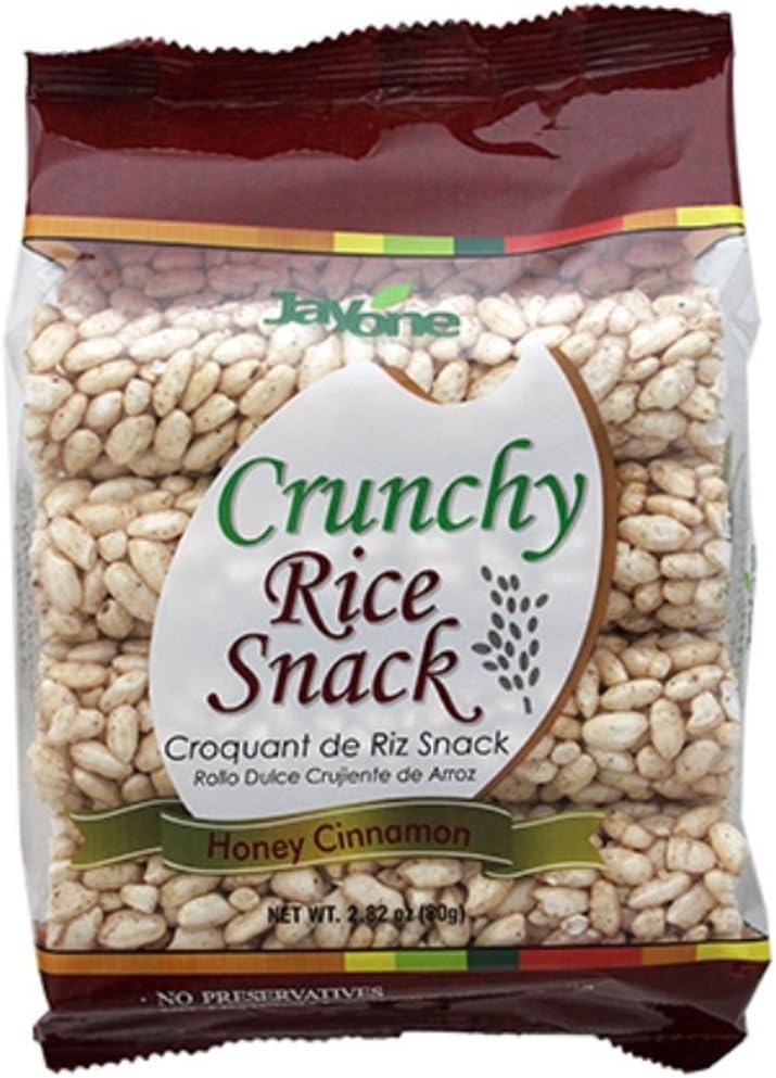 Jayone Crunchy Rice Snack, Honey Cinnamon, 2.8 Ounce