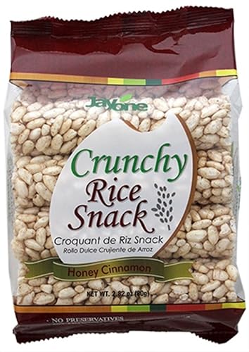 Jayone Bocadillo de arroz crujiente, miel y canela, 2.82 onzas (paquete de 6)