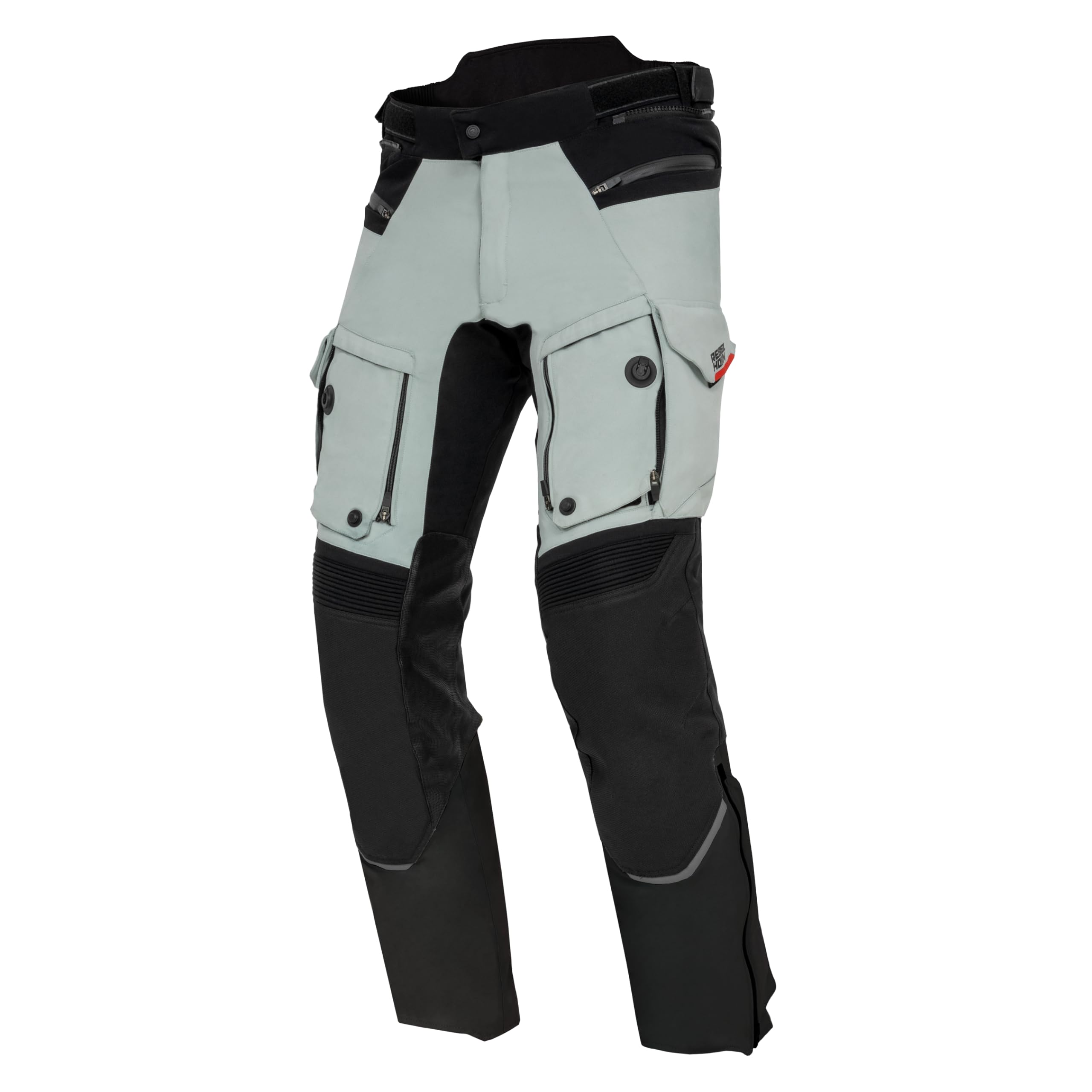 REBELHORN Range Motorradhose Herren | Textil | Sympatex Membran | Knie und Hüftprotektoren Stufe 2 | Belüftungspaneele mit Fidlock | 3 Schichten | Größen bis 5XL