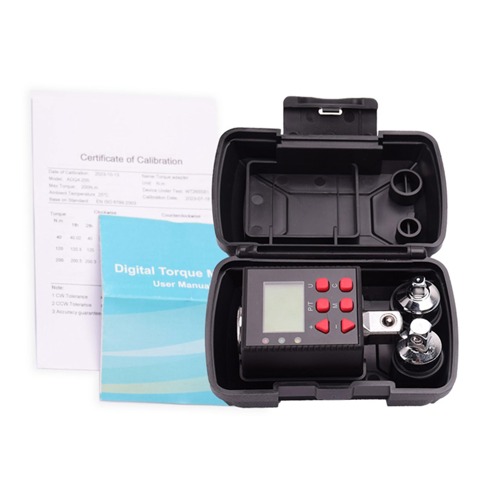 Misuratore di coppia digitale ad alta precisione Adattatore di coppia digitale Strumento portatile regolabile per meccanica professionale Maniglia 2-340NM