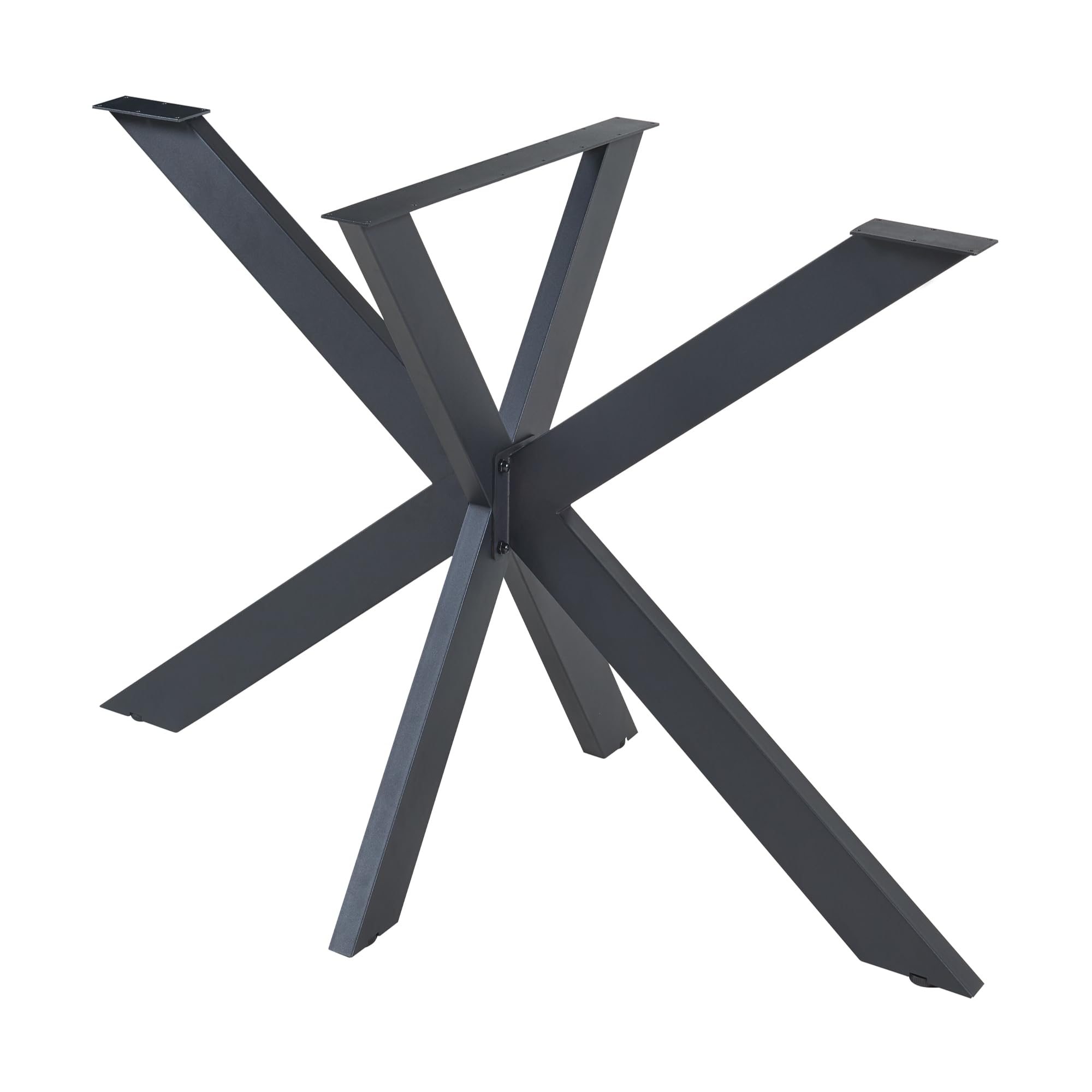en.casa Tischgestell Oberau – Metall-Tischuntergestell Spider, 85 x 85 x 71 cm, Schwarz