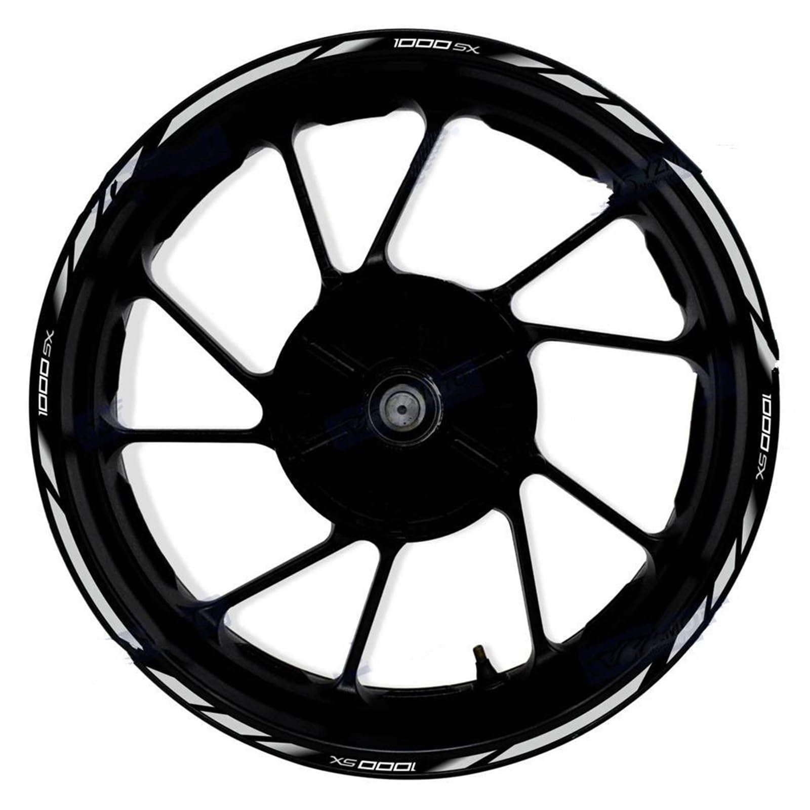 Motorcycle 17 Inch Front and Rear Stripe Decals Wheel Rim Stickers for Kawasaki 1000SX for Z1000SX Motorbike(Color2)