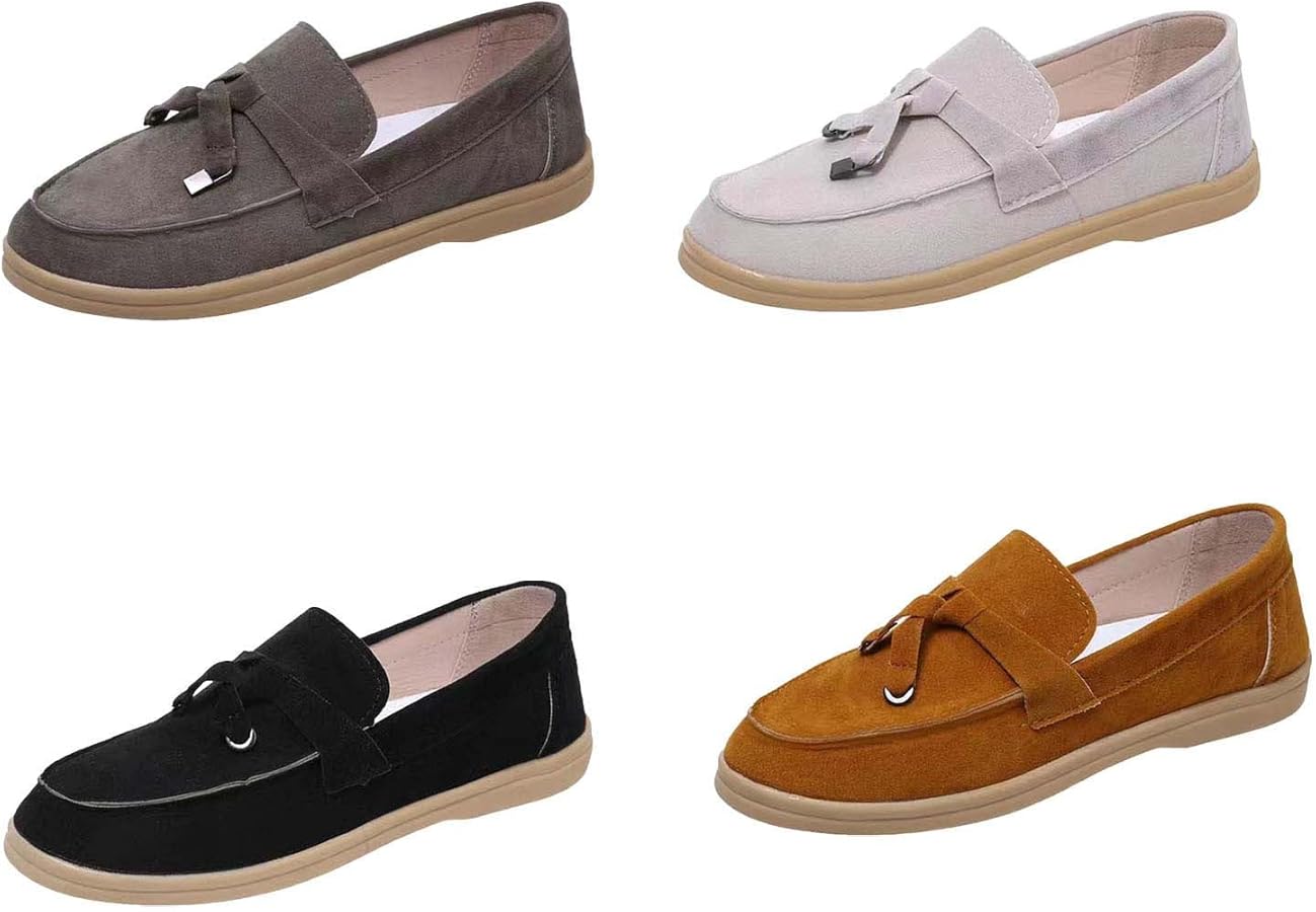 Femmes Ballerines De Mode En Cuir Compensées Chaussures Printemps Automne Casual Slip-on Mocassins Dames Chaussures Confortables