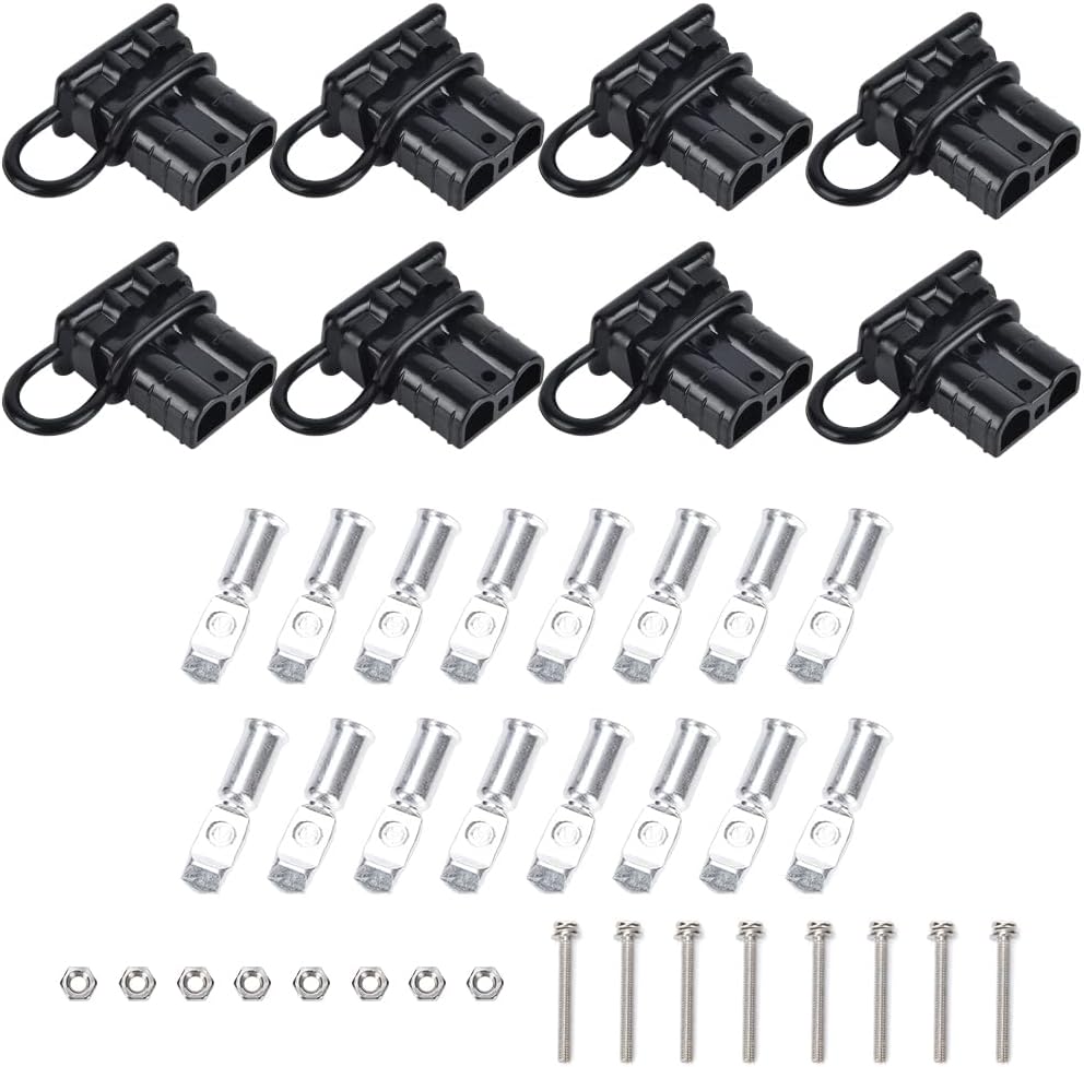 cnaodun 8 Pcs 610 Gauge Anderson Connector Plug 50A 1236V