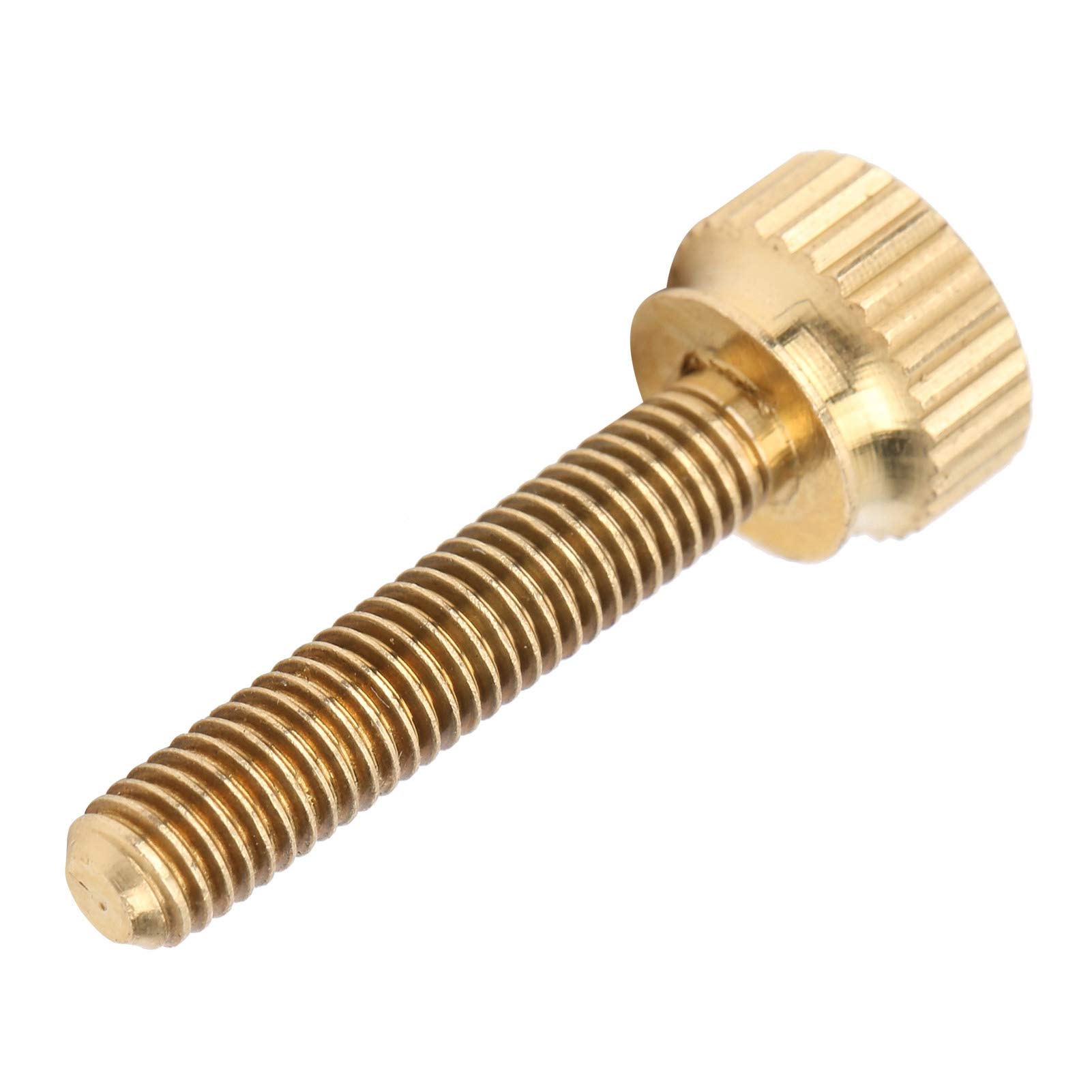 50 tornillos de pulgar planos moleteados, sujetadores antideslizantes de cobre puro con cabeza redonda M5, tornillos de torsión moleteados para uso industrial y de construcción, re (M5*25mm)