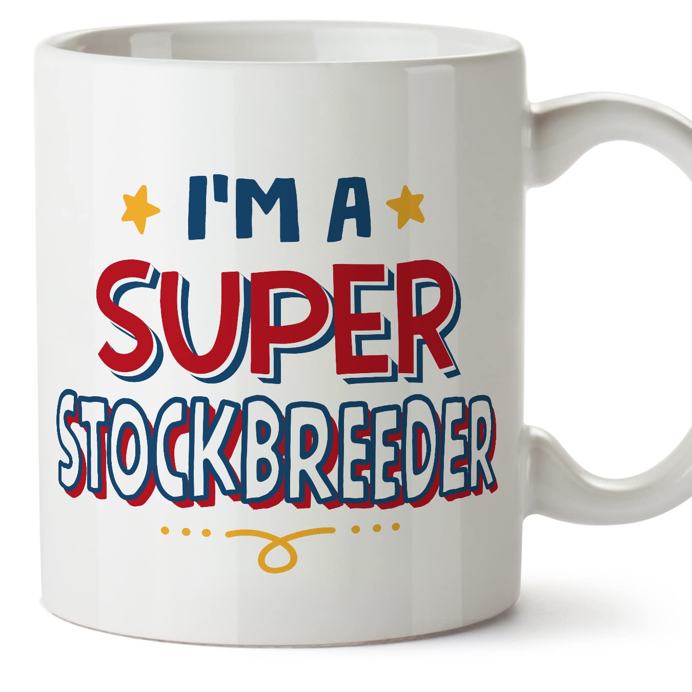 MUGFFINS STOCKBREEDER Mug - in English - I'm Super - Funny Gift for Colleagues - Ceramic 11oz Mug