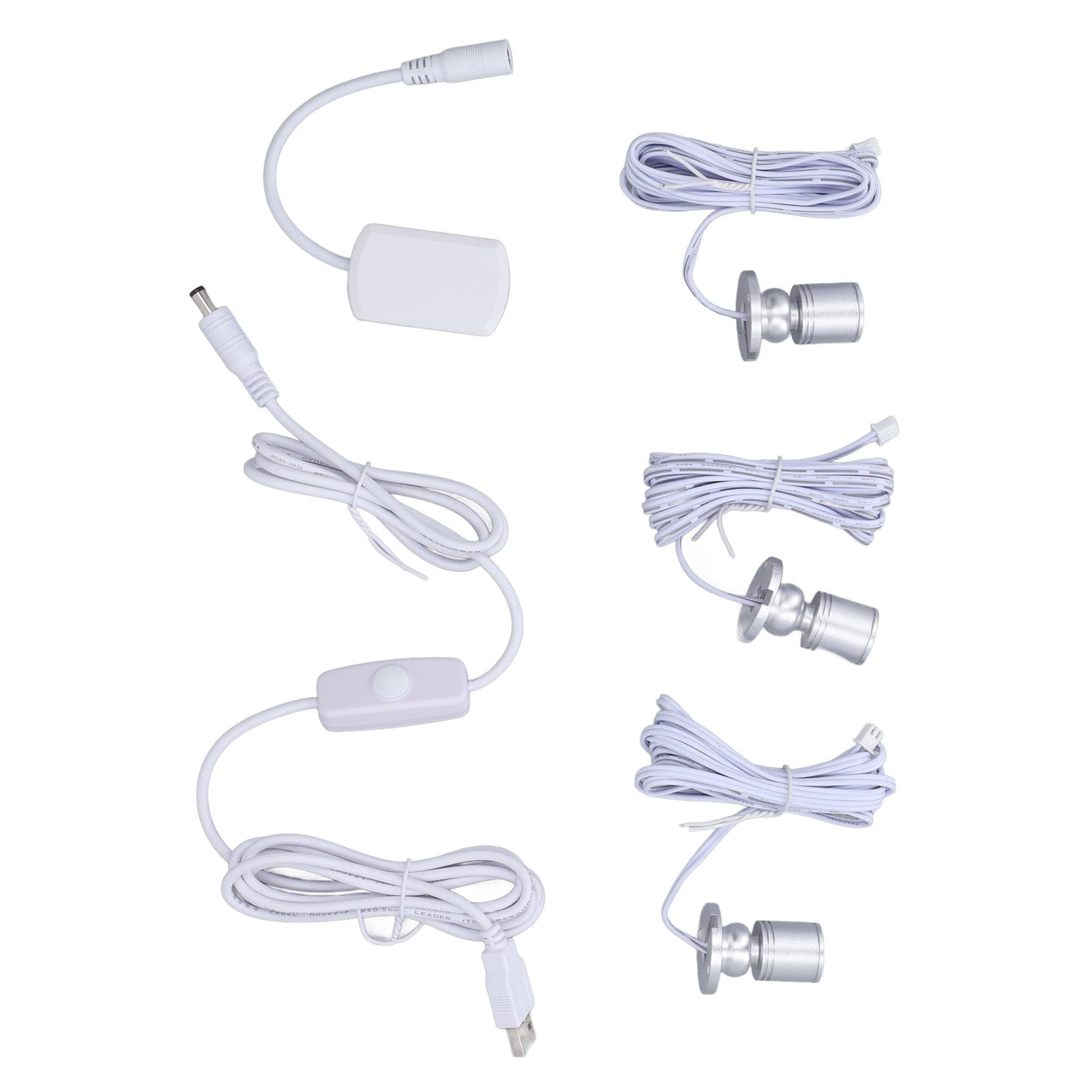 Mini-LED-Spot-Leuchten, 5 V, USB-Schaufenster-Display-Leuchte, 1 Bis 3 Dimmbare Kleine Schrankleuchte die Schmucksammlung (Warmes Licht 3000K)