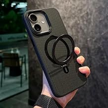 Zebana Apple iPhone 16 ile Uyumlu K l f Zebana Best Karbon Fiber K l f Kablosuz  arj Destekli Siyah