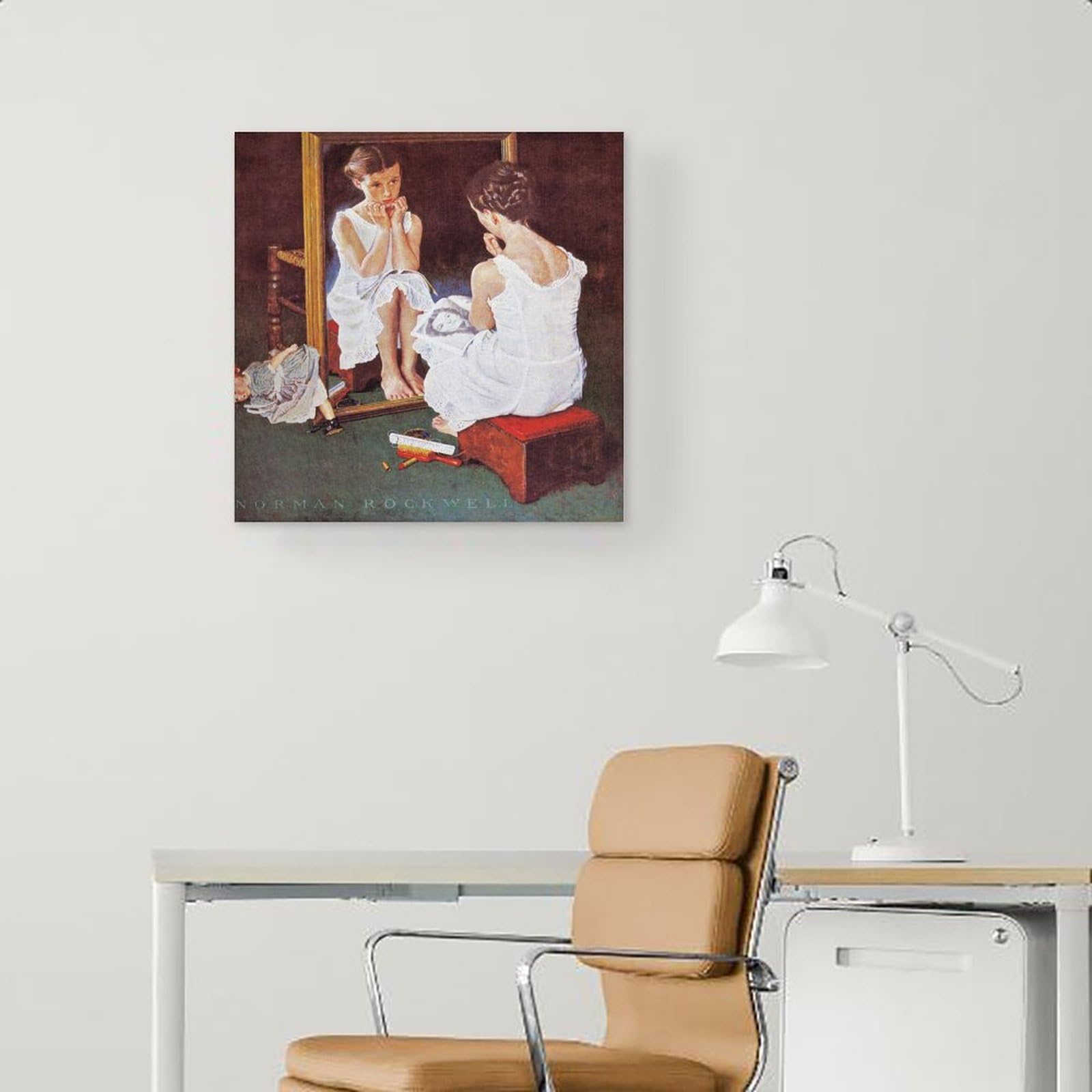 Amazon.co.jp: ノーマン・ロックウェルNorman Rockwell絵画作品（鏡の