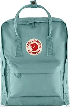 Fjallraven Kanken Backpack - Durable Vinylon Fabric, Water-Resistant, Classic Design - School, Travel, Sky Blue