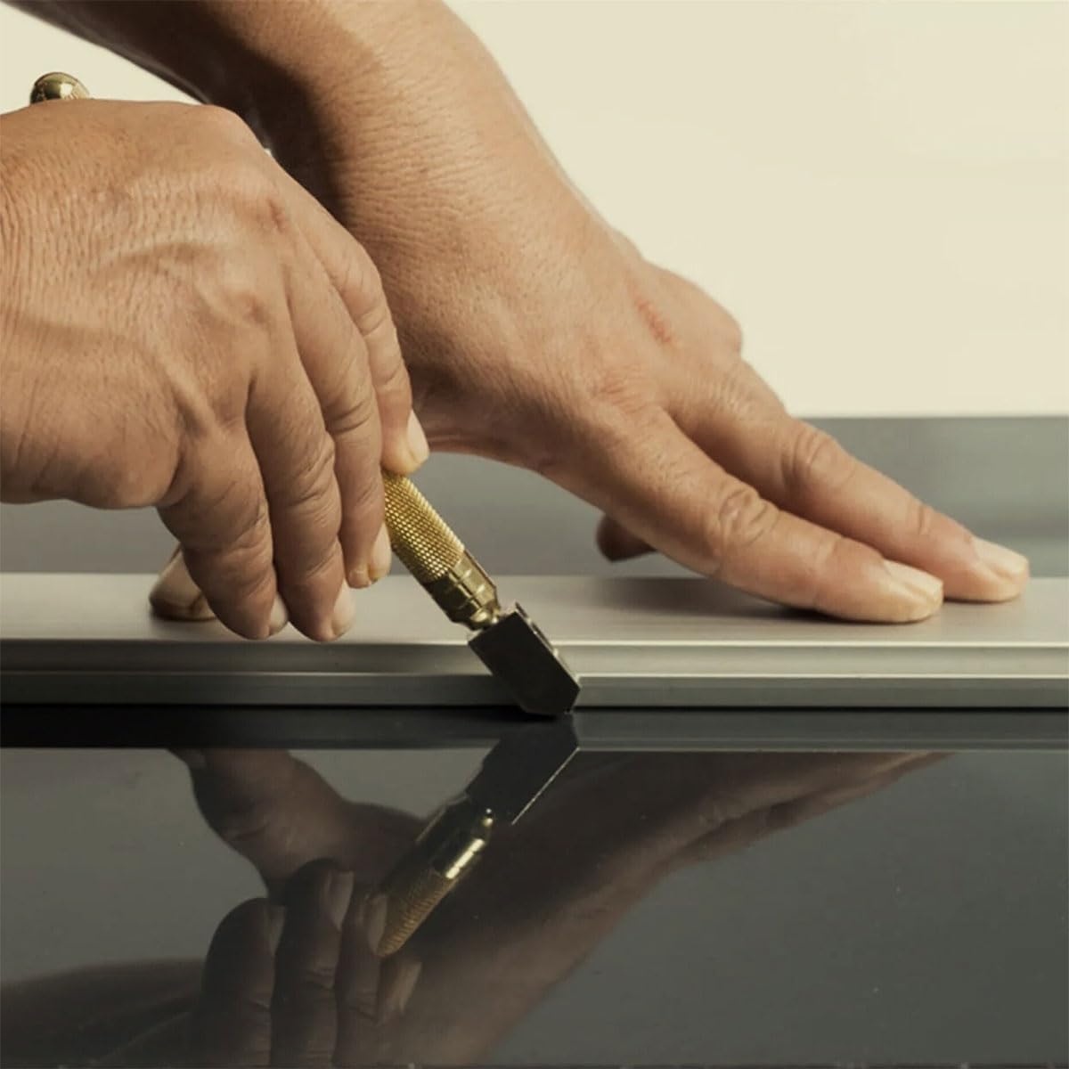 Tagliavetro Professionale Con Alimentazione Olio - Per Vetro, Piastrelle, Specchi - Foto 8