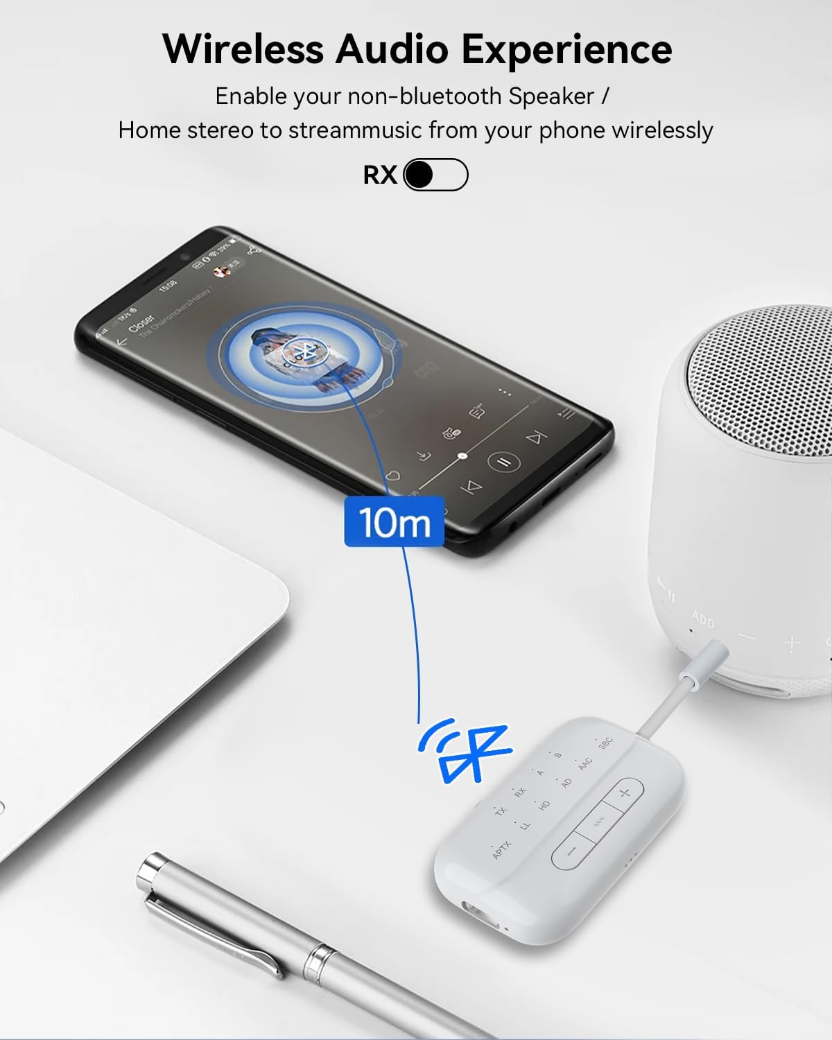Wireless Audio Experience in RX Mode