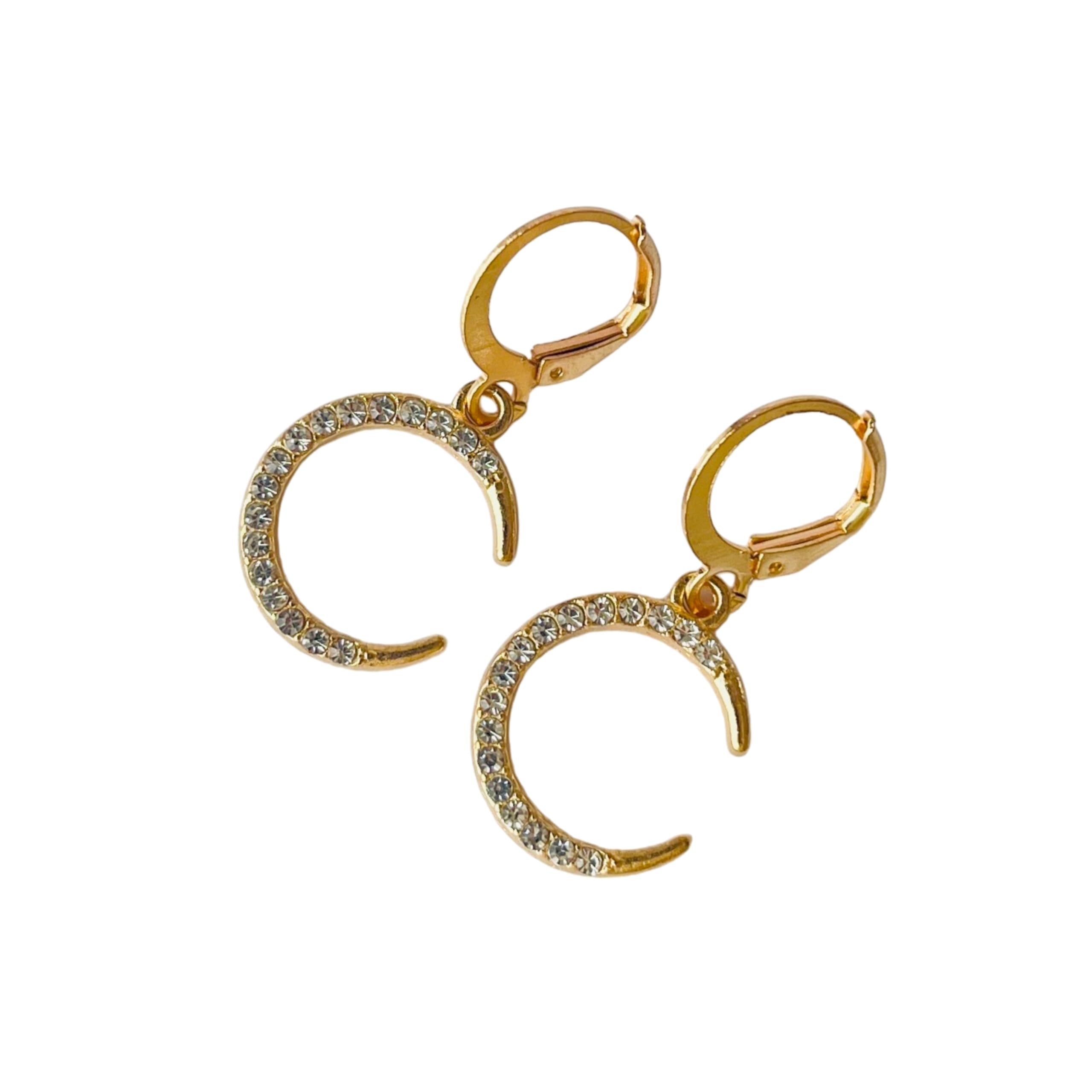 Stylish Trendy Elegant Korean Moon-Star AD Charm Earrings For Women And Girls| Aesthetic Accessories Gift (Gold Moon) (B0D843TT73) Amazon Price History, Amazon Price Tracker