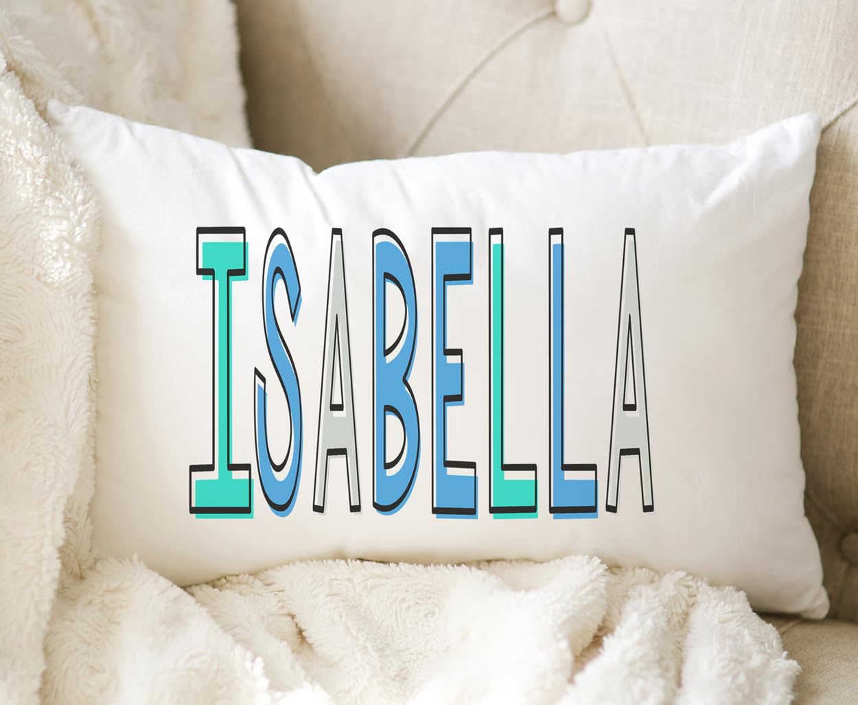 Personalized Kids Name Pillow Custom Gift for Children, Toddlers & Babies Soft Nursery Decor, Birthday Gift for Boys & Girls