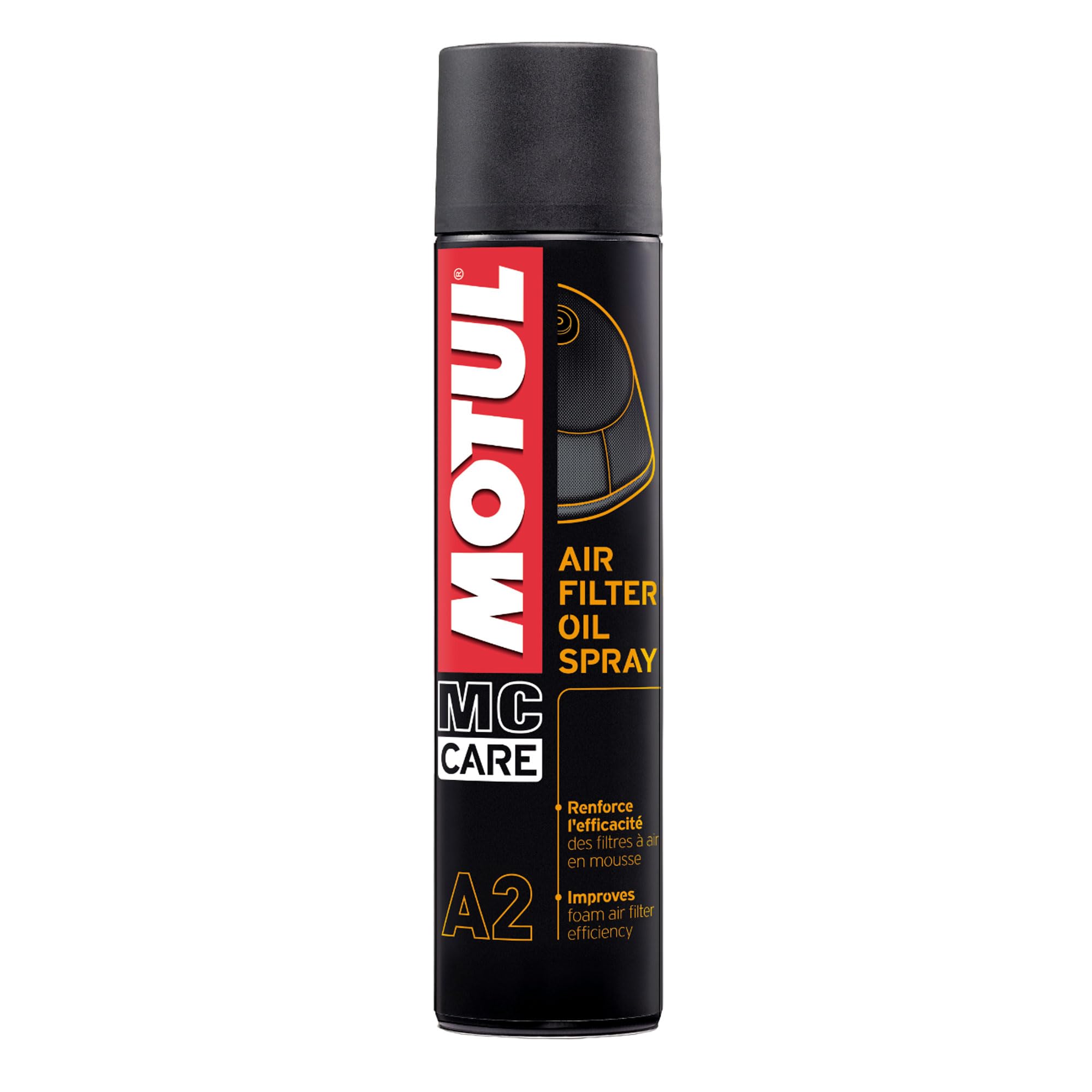 Motul - Spray d'Olio per Filtro d'Aria in Schiuma - Aerosol - Olio Adesivo Colorato in Blu - Compatibile Moto Cross, Enduro, Trial, Trail, Quad - MC Care Air Filter Oil Spray A2-400 ml