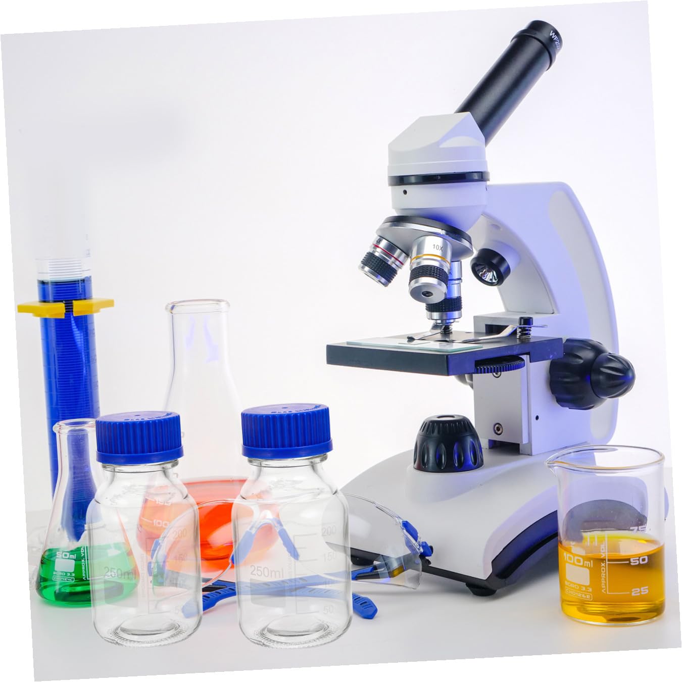 4piezas Frascos De Graduados Para Reactivos De Botellas De Almacenamiento De Resistentes y Reutilizables Diseño Prueba De Fugas