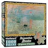 MaxRenard Art Jigsaw Puzzle 1000 Pieces Monet Sunrise Impression Puzzle for Adult Decompression Toy...
