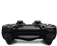Vista 6 de BRHE - Funda protectora de silicona antideslizante para PS4, compatible con PS4 SlimPS4 Pro inalámbricocontrolador de gamepad con cable con 2 tapas