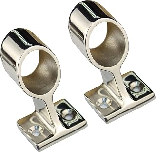 XLBH water sports 2PCS 316 Stainless Steel Hand Rail Fitting Center Bracket Stanchion 25mm Marine Boat Hardware For 25mm Tube Ship accessories (Size : 25mm)