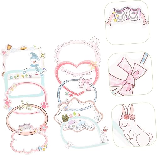Miniatura 3 de Abaodam 10 calcomanías de marco de fotos de dibujos animados, calcomanías para manualidades, calcomanías para funda de teléfono, calcomanías de