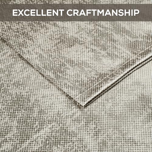 Image of Door Curtains 7 Feet Pack of 1, Geometric, Beige