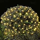 JOYIN 100 LED Christmas Net Lights,4X 6FT Christmas Mesh Lights with 8 Modes, Connectable, Waterproof for Bushes Trees Yard Indoor Outdoor Xmas Decorations (Warm White)